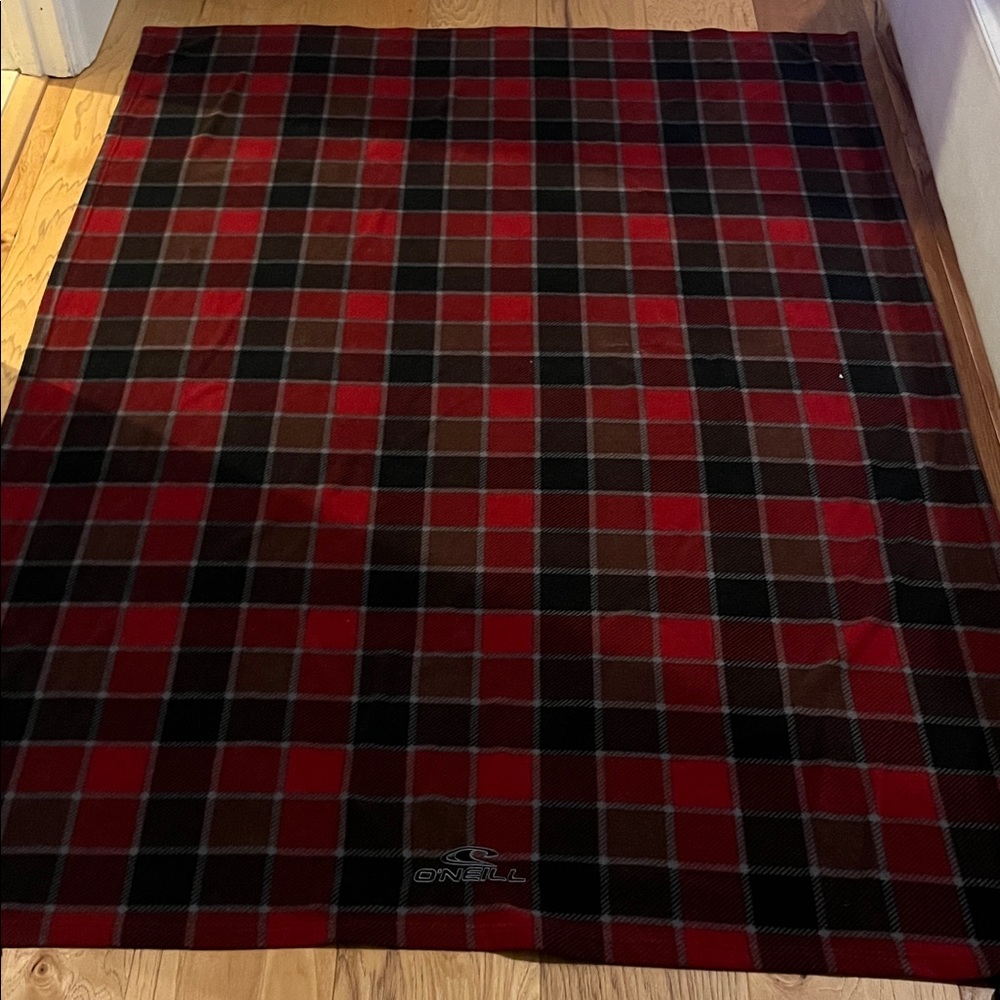 O'Neill Red and Black Checkered Towel